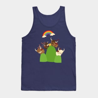 Happy Highland Cattle and Bagpipes Tank Top